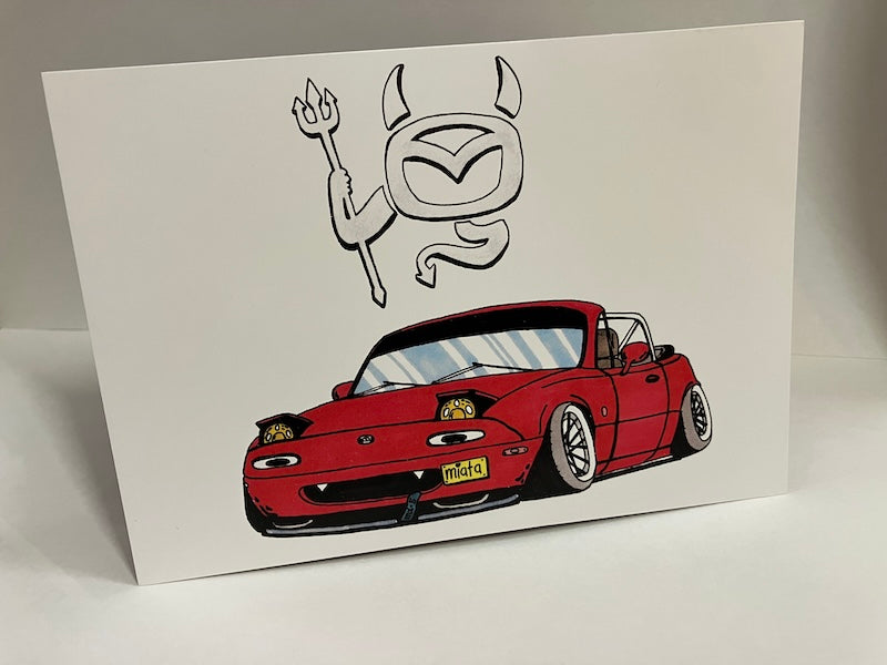 Prentbriefkaart Mazda MX5