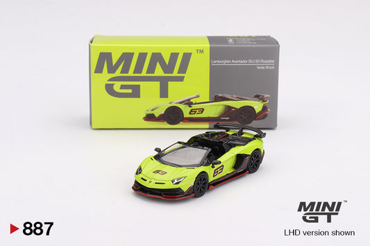 mini GT • 1:64 • Lamborghini Aventador SVJ 63 Roadster Verde Shock
