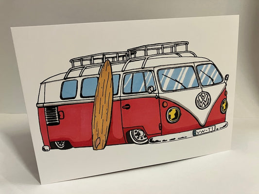 Prentbriefkaart Volkswagen VW T1