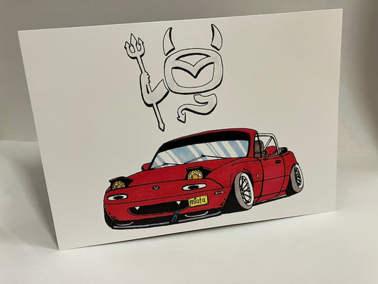 Prentbriefkaart Mazda MX5