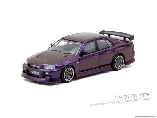 Tarmac • 1:64 • NISSAN SKYLINE GTR (ER34) URAS MIDNIGHT PURPLE 2025