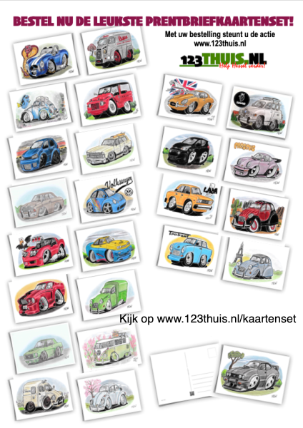 Set van 25 prentbriefkaarten