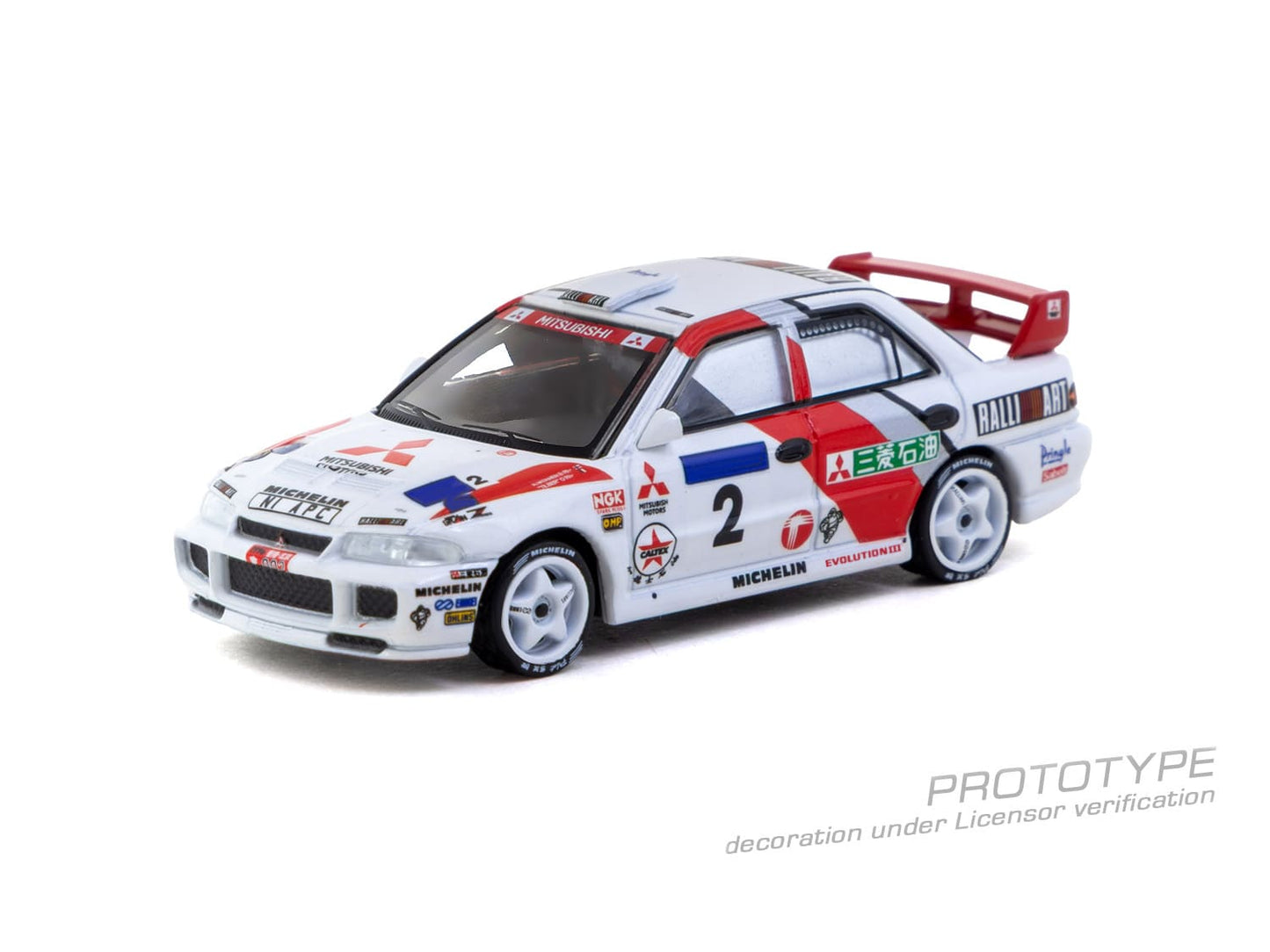 Tarmac • 1:64 • MITSUBISHI LANCER EVO III Hong Kong Raylli 1996